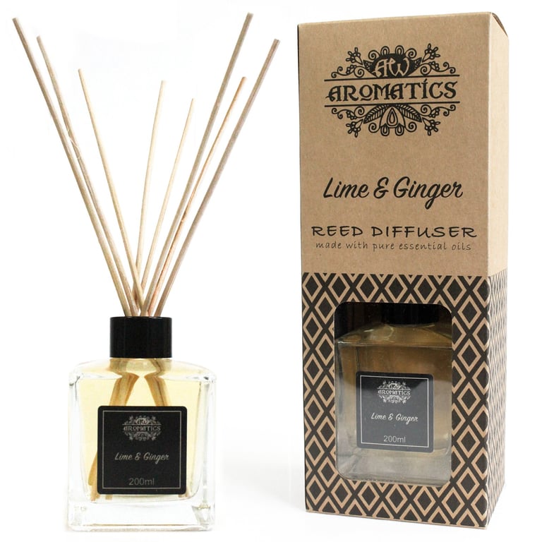 Reed Diffuser - Lime & Ginger 200ml - Essential Oil (Brand Name)