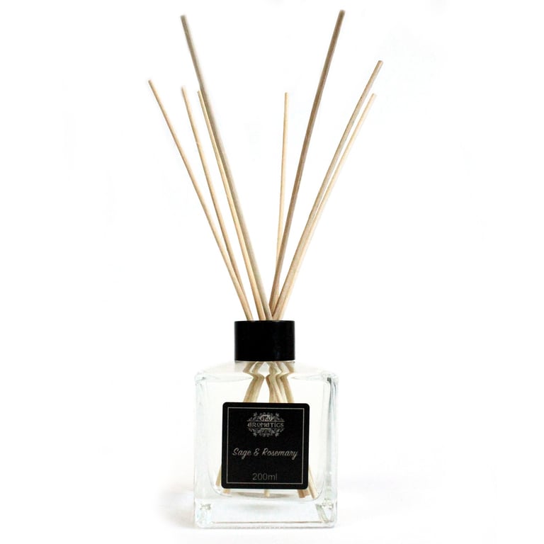 Reed Diffuser - Sage & Rosemary 200ml Essential Oil - Premium Aroma