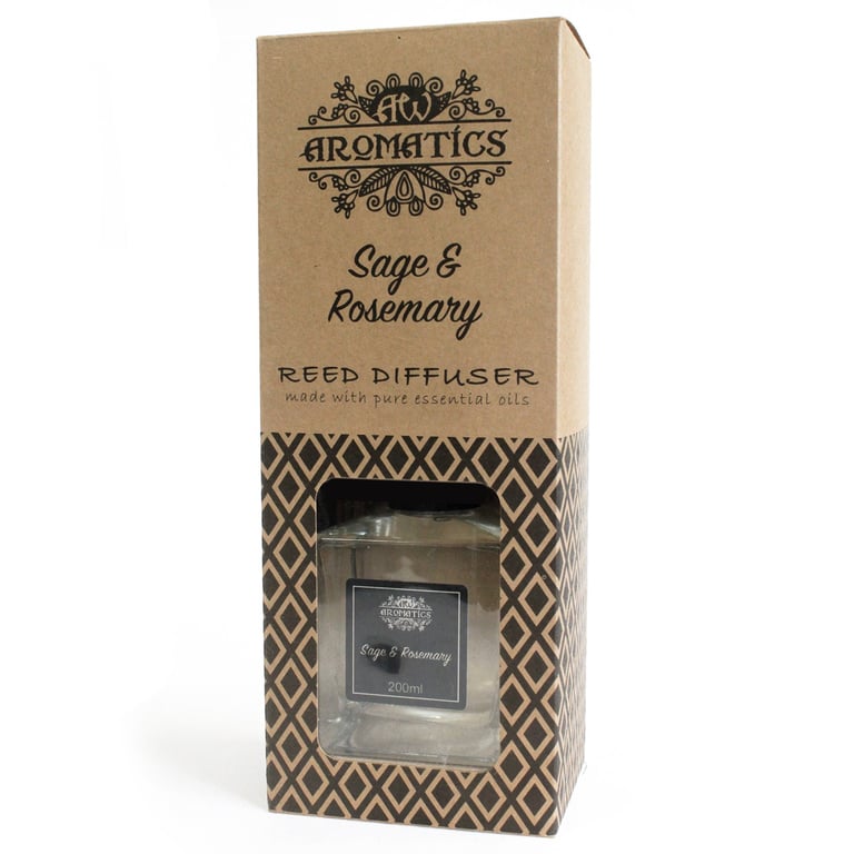 Reed Diffuser - Sage & Rosemary 200ml Essential Oil - Premium Aroma