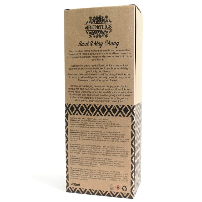 Reed Diffuser - Aromatic Basil & Maychang 200ml - Brand Name