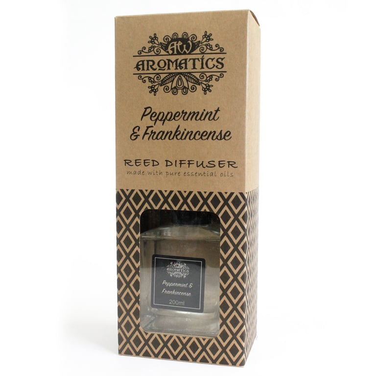 Reed Diffuser - 200ml Peppermint & Frankincense Essential Oil - Your Brand Name