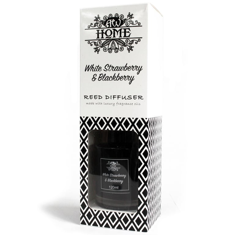 120ml Reed Diffuser - White Strawberry & Blackberry Scent - Premium Model