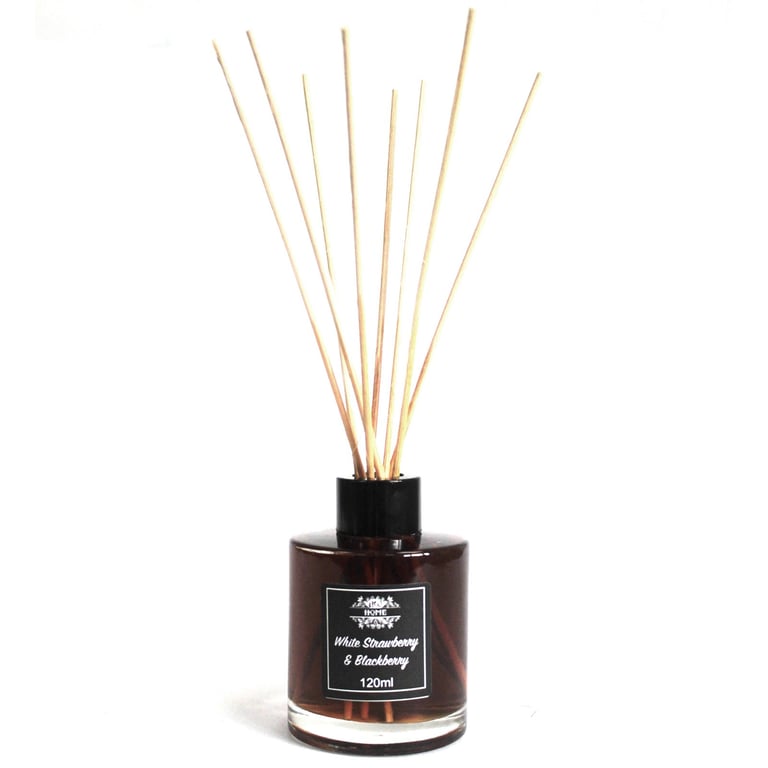 120ml Reed Diffuser - White Strawberry & Blackberry Scent - Premium Model