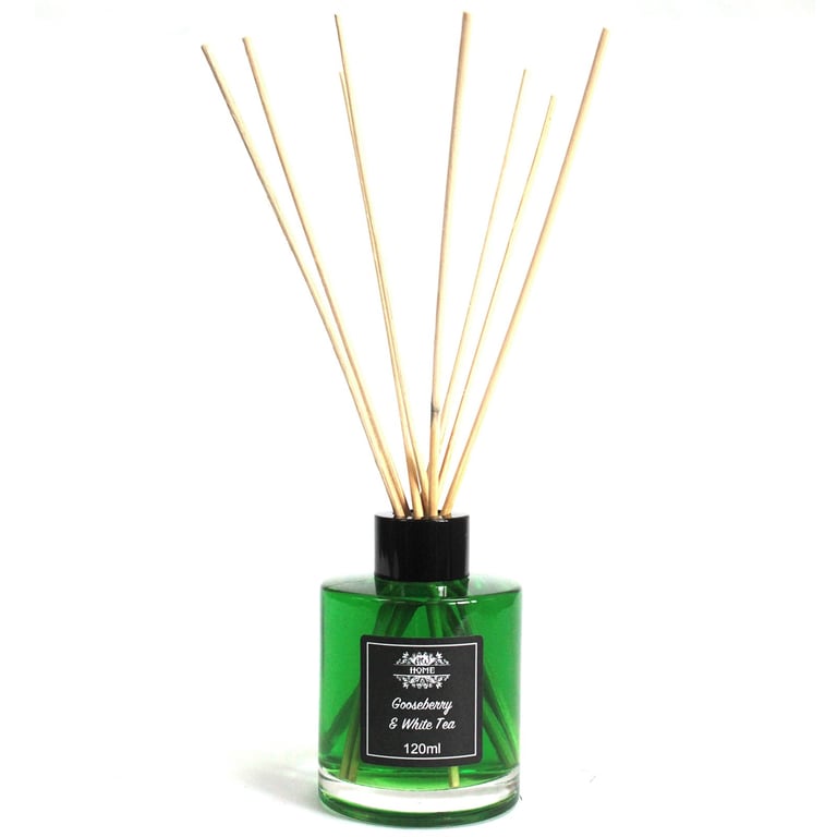 120ml Reed Diffuser - Gooseberry & White Tea Scent - Premium Aroma