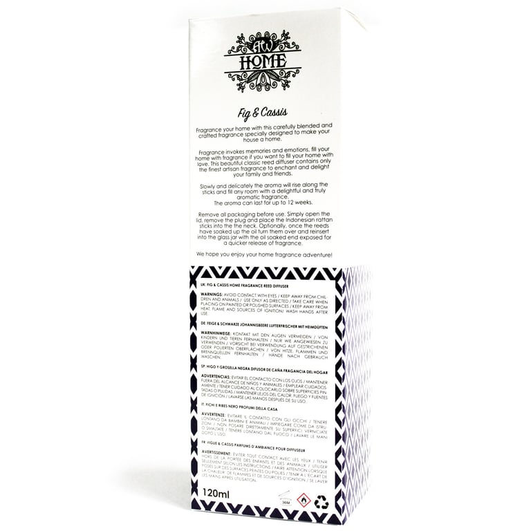 120ml Reed Diffuser - Aromatic Fig & Cassis - Your Brand Name