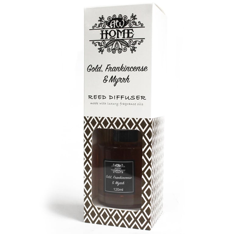120ml Gold Reed Diffuser - Aromatic Frankincense & Myrrh