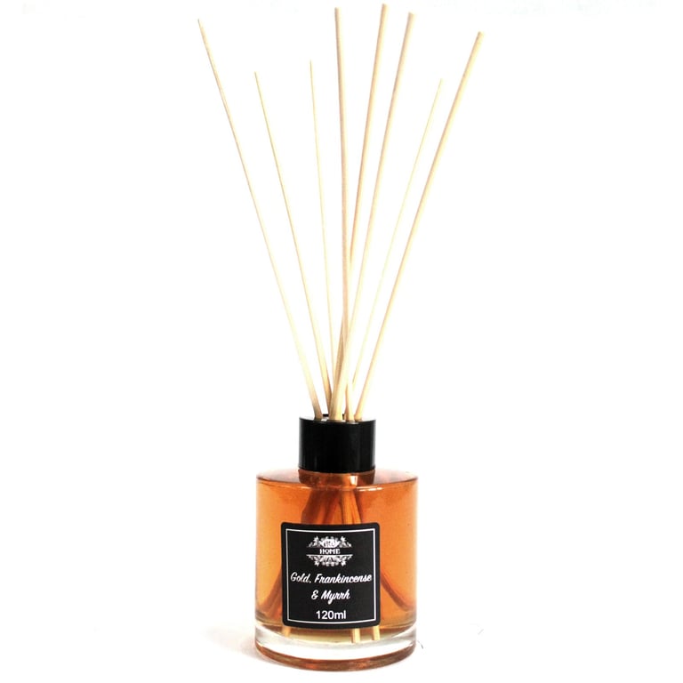 120ml Gold Reed Diffuser - Aromatic Frankincense & Myrrh