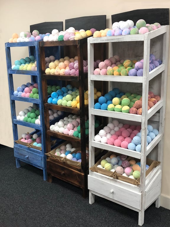 5 Shelf Display Bath Bombs - Aromatic Brownwash