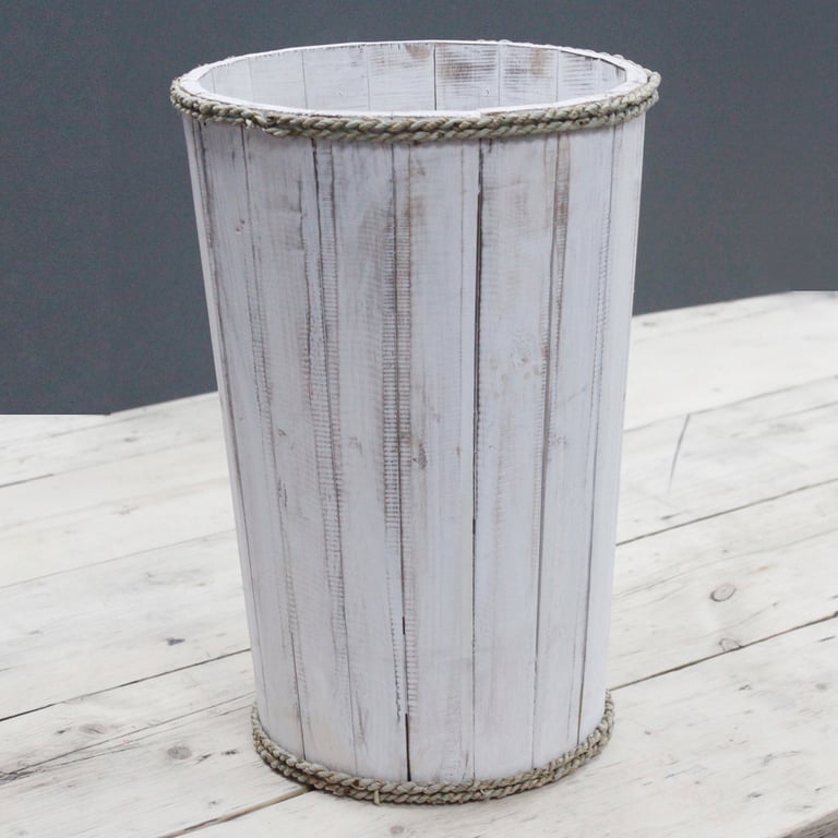 45x32cm Whitewash Nautical Display Tub - Large Size, Lrg Nautical Tub (Whitewash)