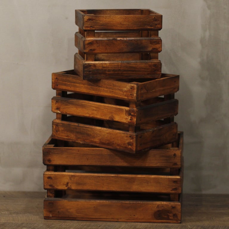 3 Piece Fruit Box Set (Brown) - Premium Quality & Freshness Guaranteed