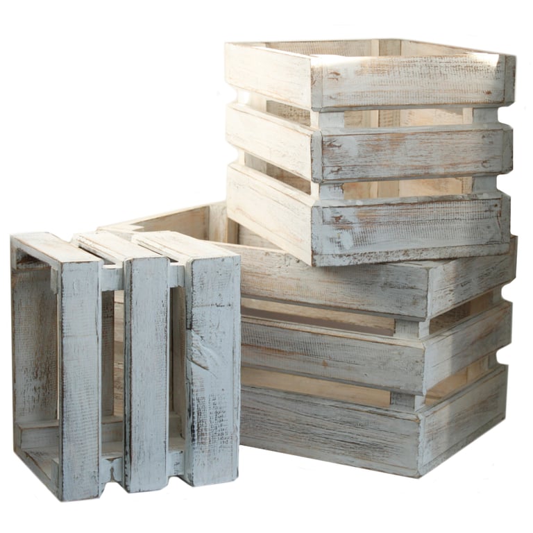 3-Piece Whitewash Fruit Box Set - Premium Quality Assorted Fruits