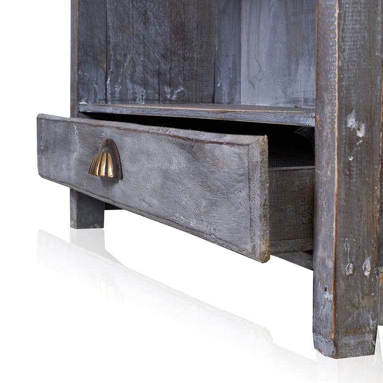 Dinner Candle Stand - Greywash (Adjustable Height)