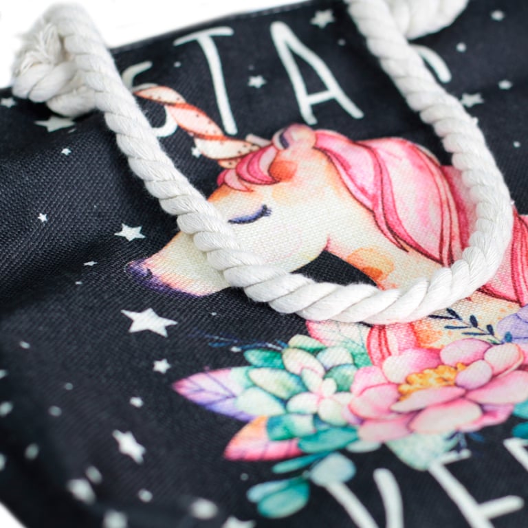 Handmade Star Keeper Unicorn Rope Handle Bag - Unique Luggage