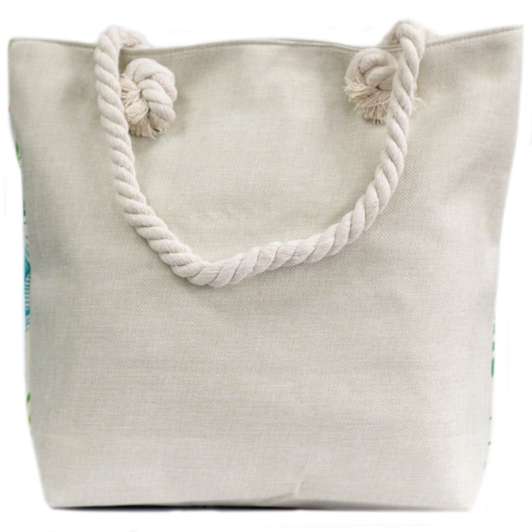 Eco-Friendly Rope Handle Tropical Toucan Beach Tote Bag