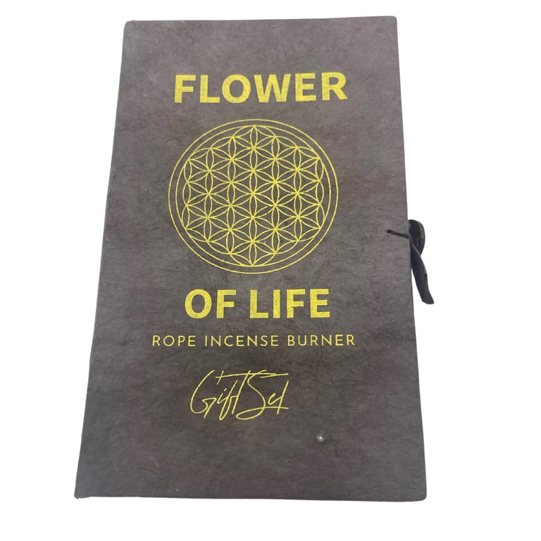 Incense & Holder Set - Silver Plated Flower of Life Design