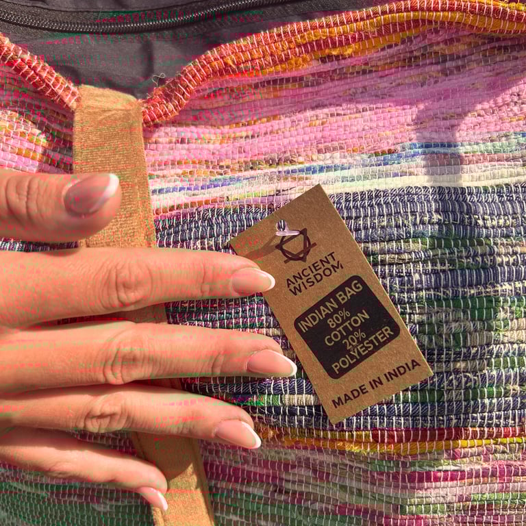 Eco-Friendly Recycled Jumbo Rug Bag - Shades of Dusk