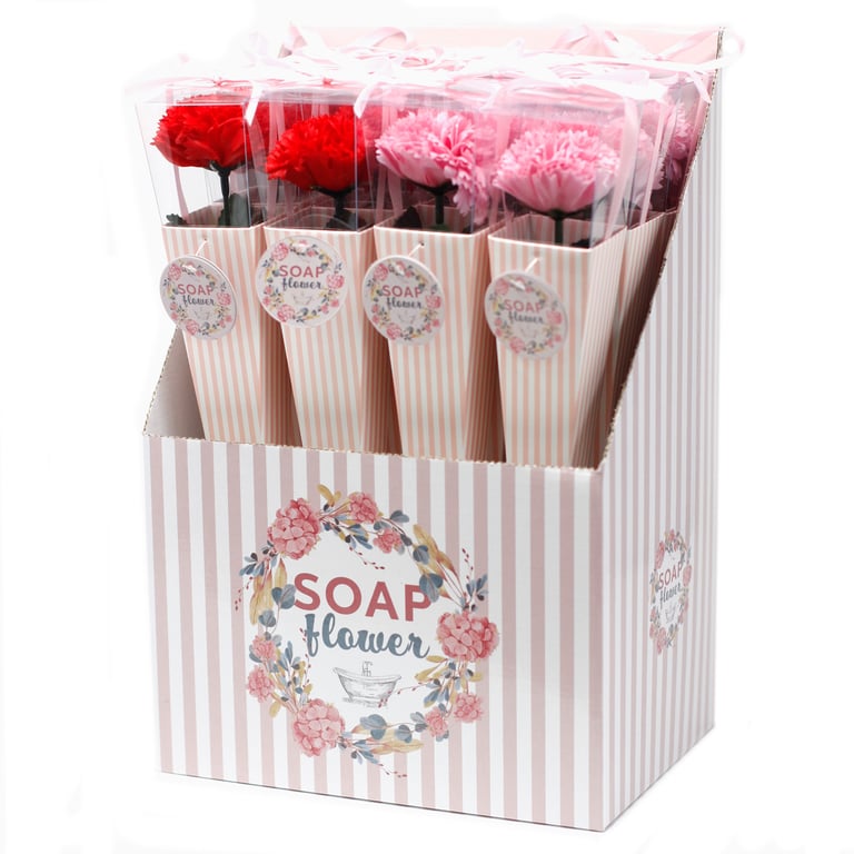 Soap Flower - Medium Carnation Scented Soap for Home and Garden Decor