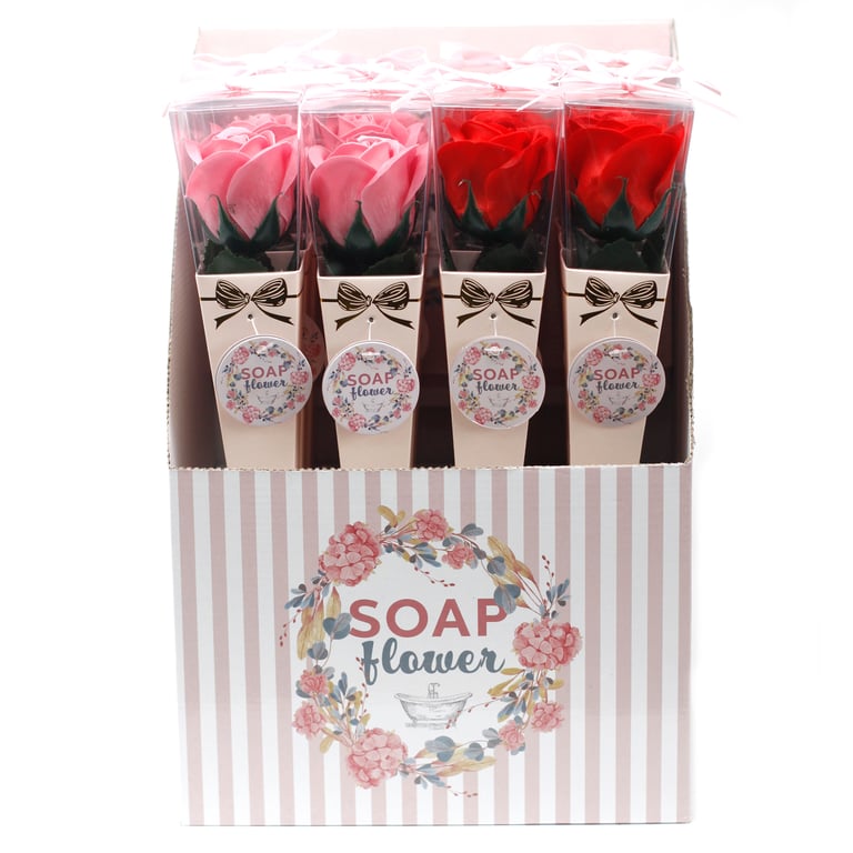 Medium Rose Soap Flower - Natural Floral Beauty Bar for Home and Garden