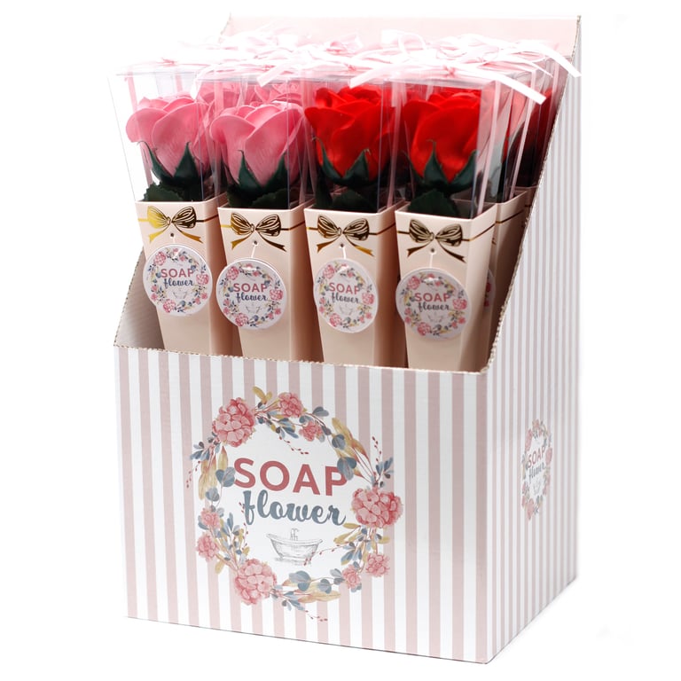 Medium Rose Soap Flower - Natural Floral Beauty Bar for Home and Garden
