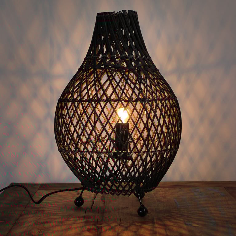 Rattan Table Lamp - Natural Design - Premium Quality