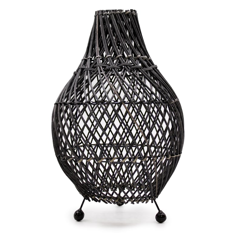Rattan Black Table Lamp - Modern Decorative Design