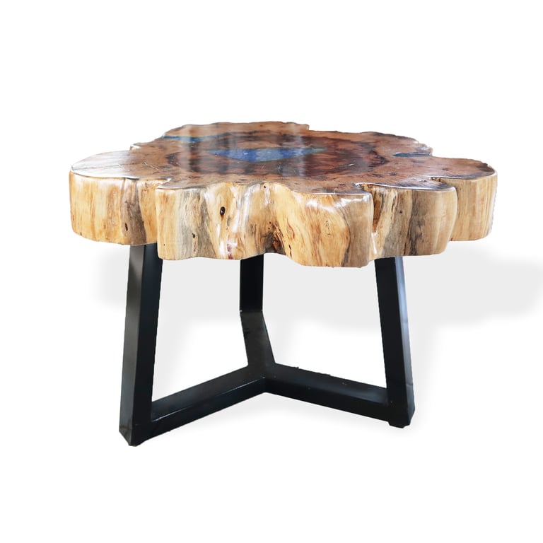 Aqua Tamarind & Resin Coffee Table - Durable & Stylish Design