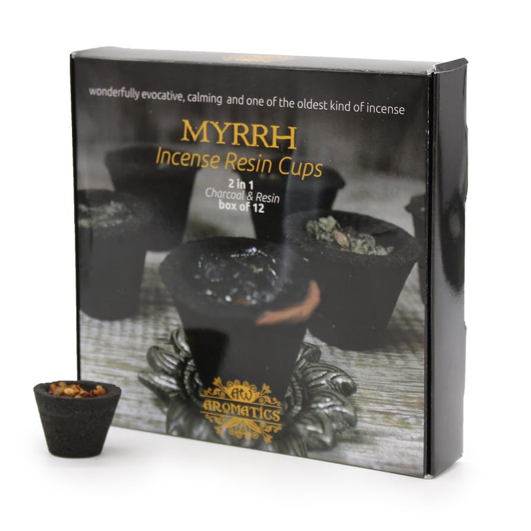 12 Piece Myrrh Resin Cup Set - Aromatic Scented Drinkware
