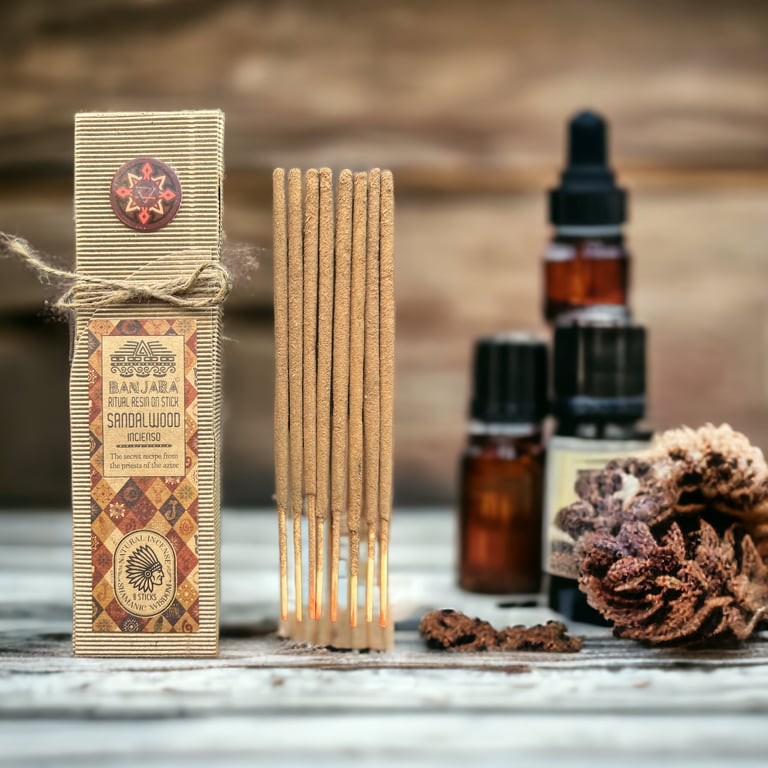 Sandalwood Resin on Stick - Natural Home Fragrance and Meditation Aid