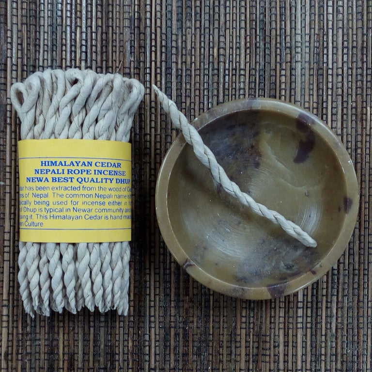 Pure Herbs Cedar Rope Incense - Natural & Organic Herbal Aromatherapy Sticks
