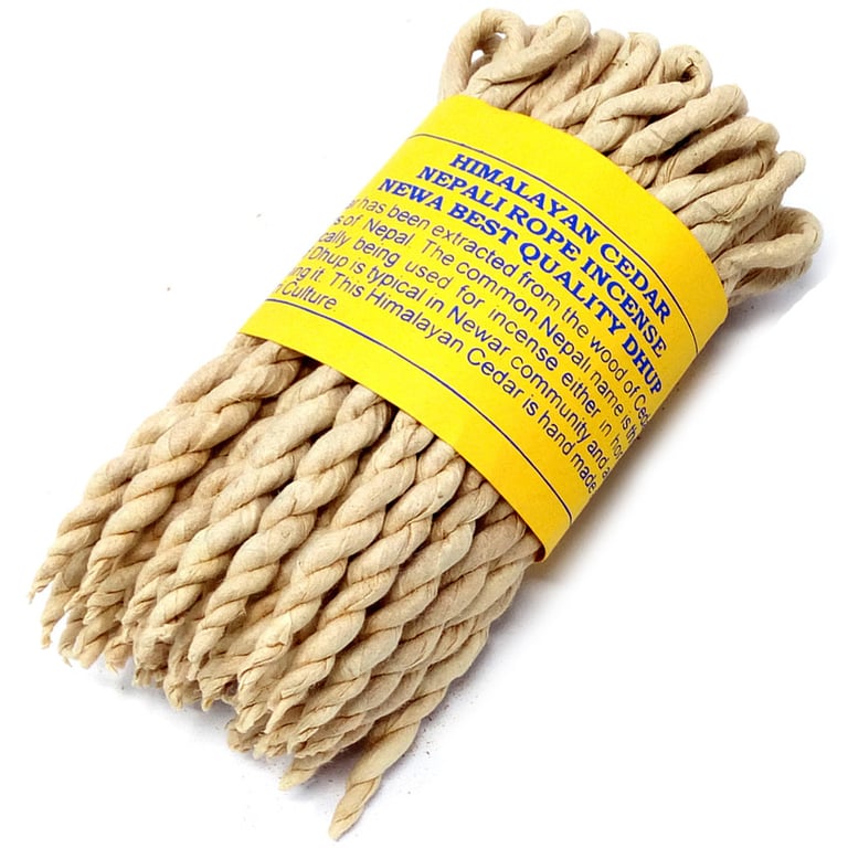 Pure Herbs Cedar Rope Incense - Natural & Organic Herbal Aromatherapy Sticks