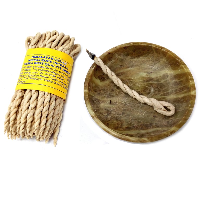 Pure Herbs Cedar Rope Incense - Natural & Organic Herbal Aromatherapy Sticks