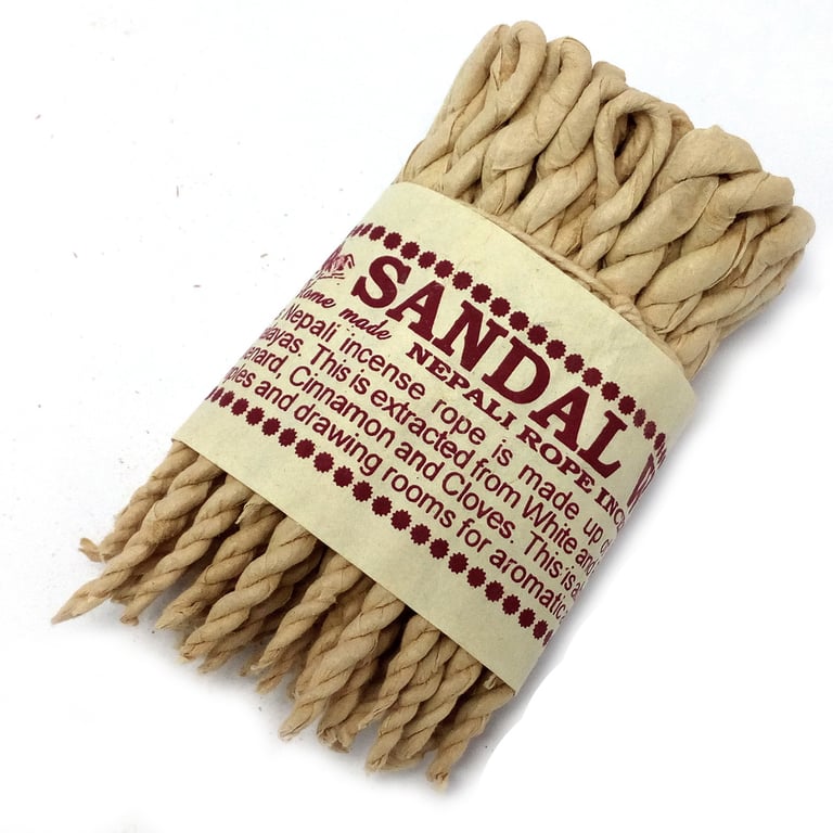 Pure Herbs Sandalwood & Spice Rope Incense - Natural Aromatic Fragrance