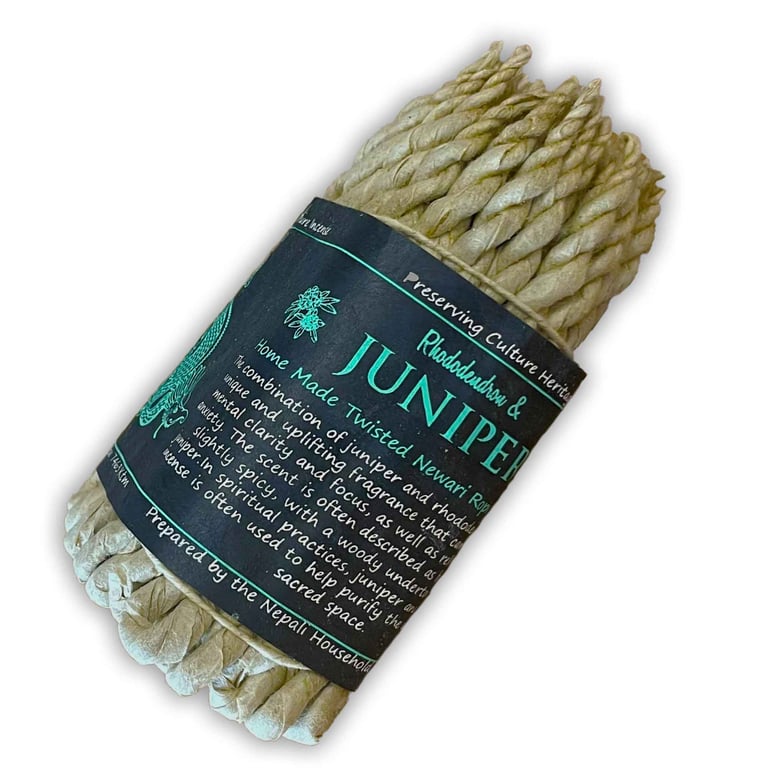 Pure Herbs Rope Incense - Handmade Natural Rhododendron & Juniper Aromatherapy Sticks