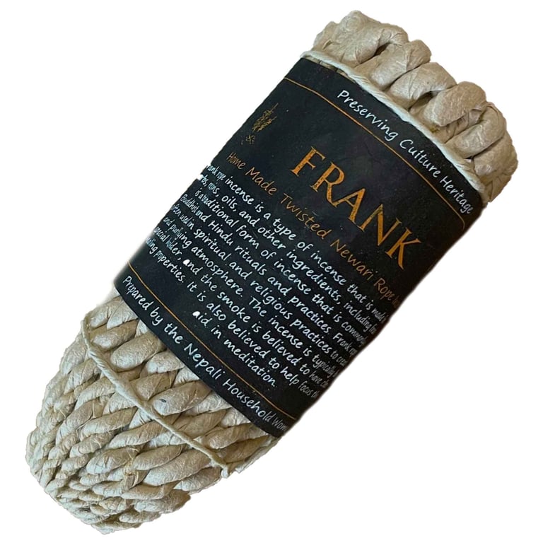 Pure Herbs Rope Incense - Natural Frankincense Aromatherapy for Meditation and Relaxation