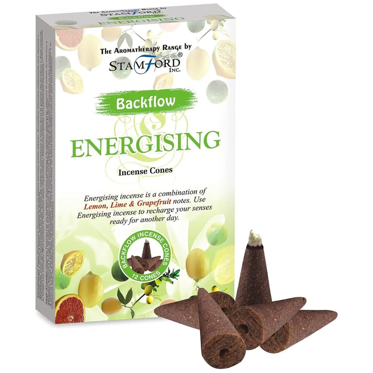 Energising Aromatherapy Backflow Cones - Home Stress Relief Essential Oil Diffuser Fragrance