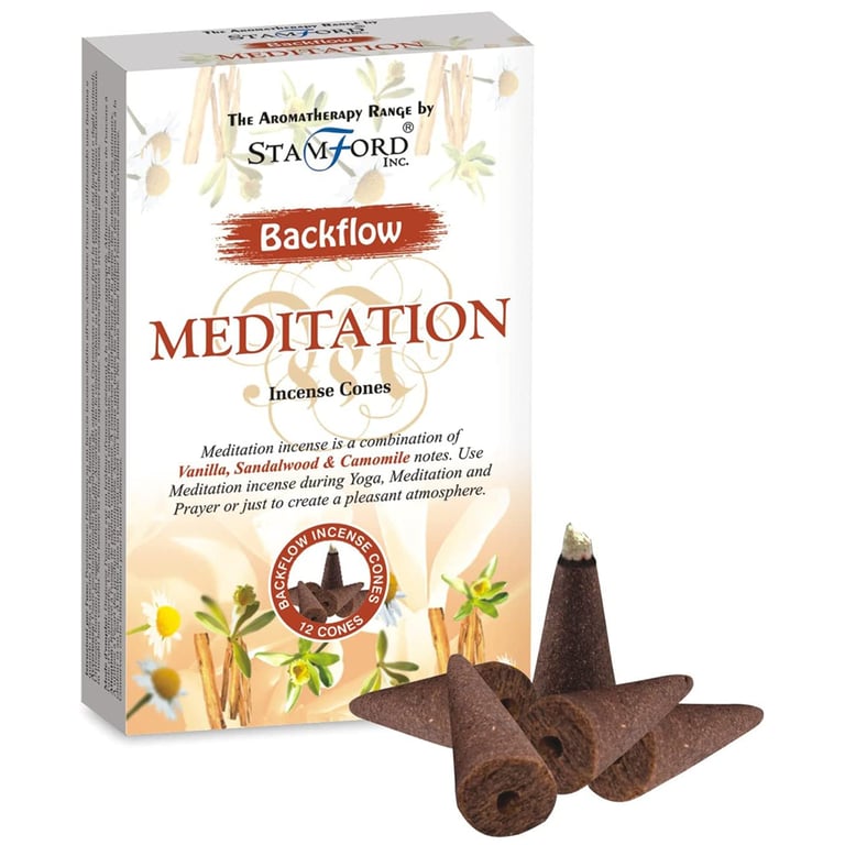 Aromatherapy Backflow Cones - Calming Meditation Candles for Home Relaxation and Stress Relief