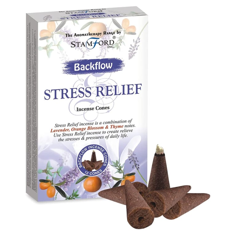 Aromatherapy Backflow Cones - Stress Relief Aids with Essential Oils for Home Relaxation