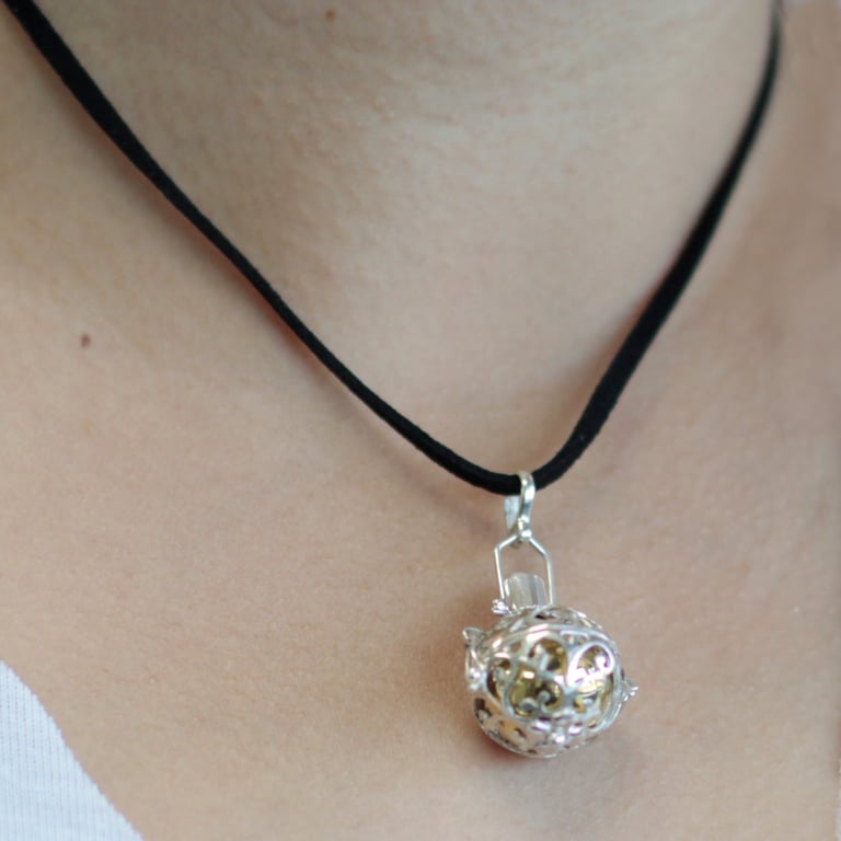 18mm Silver Angel Bell (Night-time) - Serene Sleep Accessory