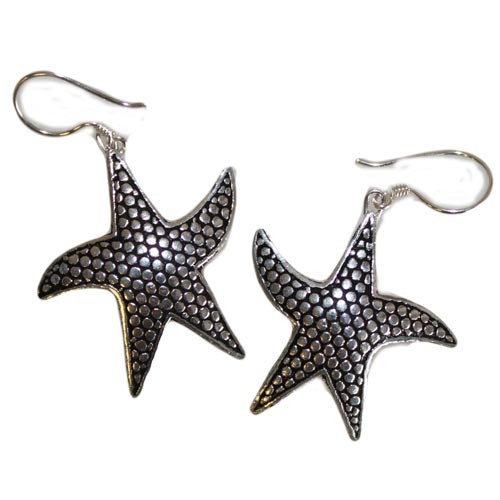 Silver Star Fish Earrings - Handcrafted & Hypoallergenic