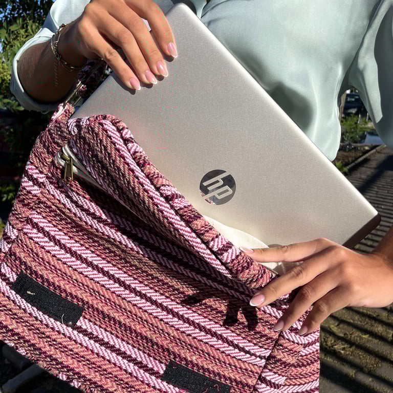 Laptop Bag - Soft, Durable (Soft Pink) - Banjar