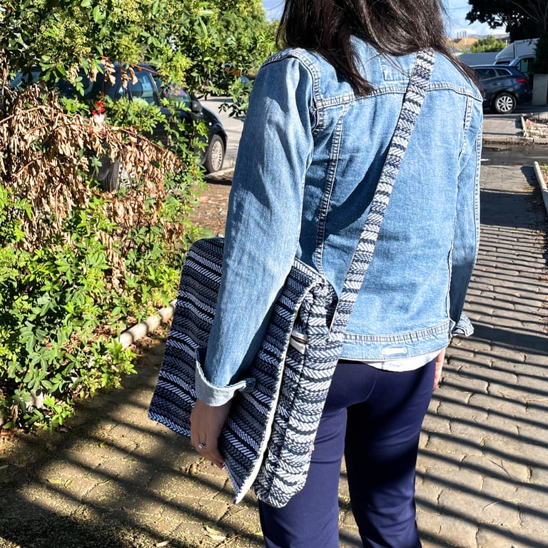 Laptop Bag - Durable Soft Shell (Blue Strips) - Banjar