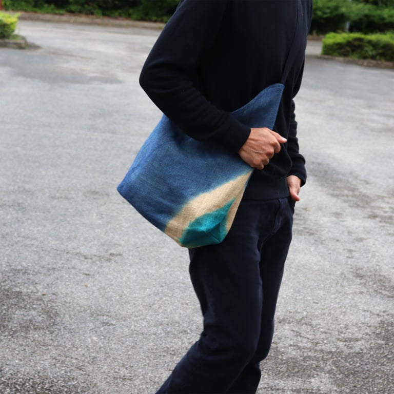 Soft Blend Denim Blue Canvas Shoulder Tote Bag - Casual and Practical