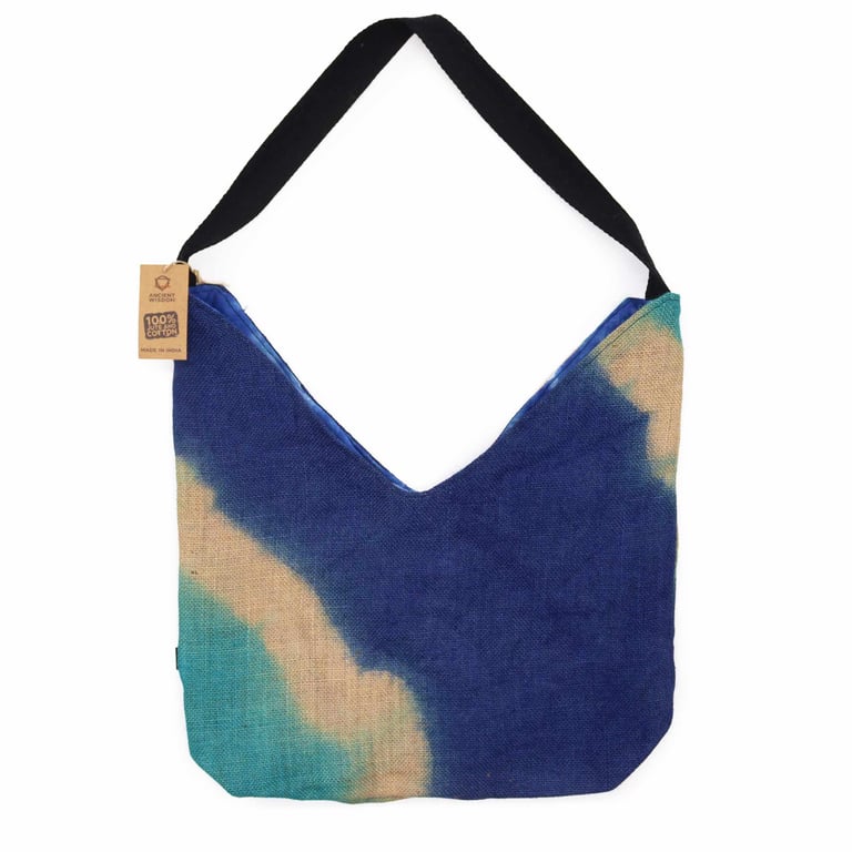 Soft Blend Denim Blue Canvas Shoulder Tote Bag - Casual and Practical