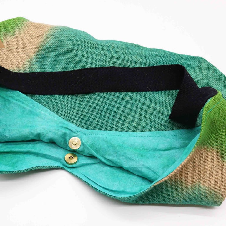 Soft Blend Shoulder Tote Bag - Eco-Friendly Teal Canvas Casual Carryall