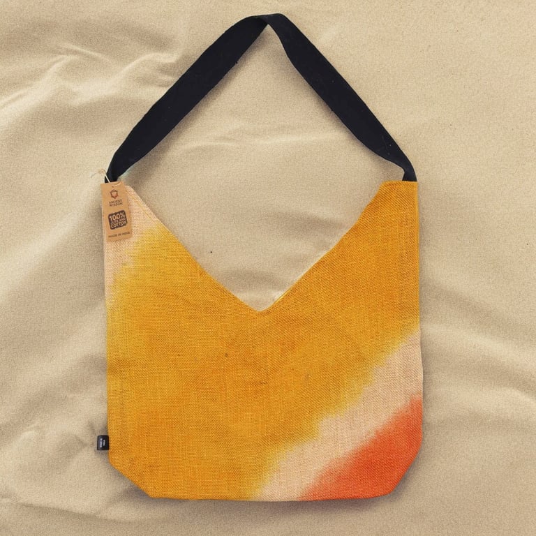 Soft Blend Tumeric Canvas Shoulder Tote Bag - Eco-Friendly and Reusable