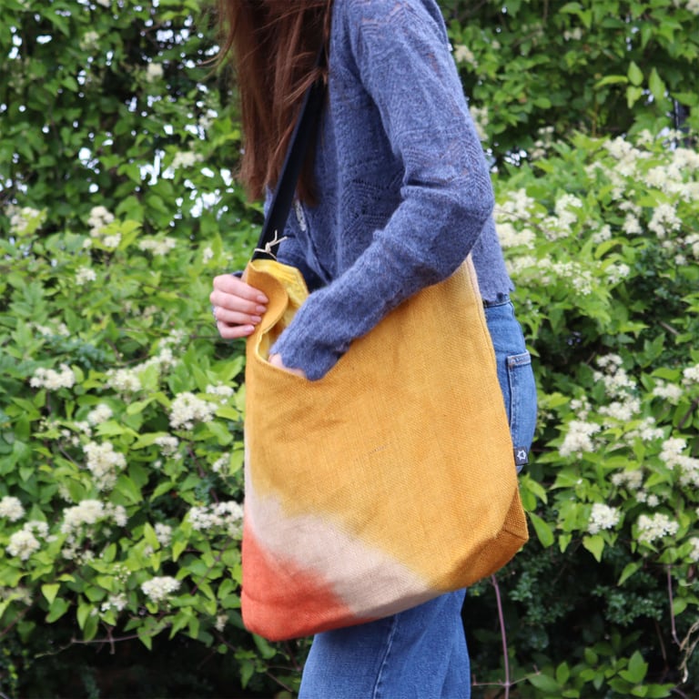 Soft Blend Tumeric Canvas Shoulder Tote Bag - Eco-Friendly and Reusable