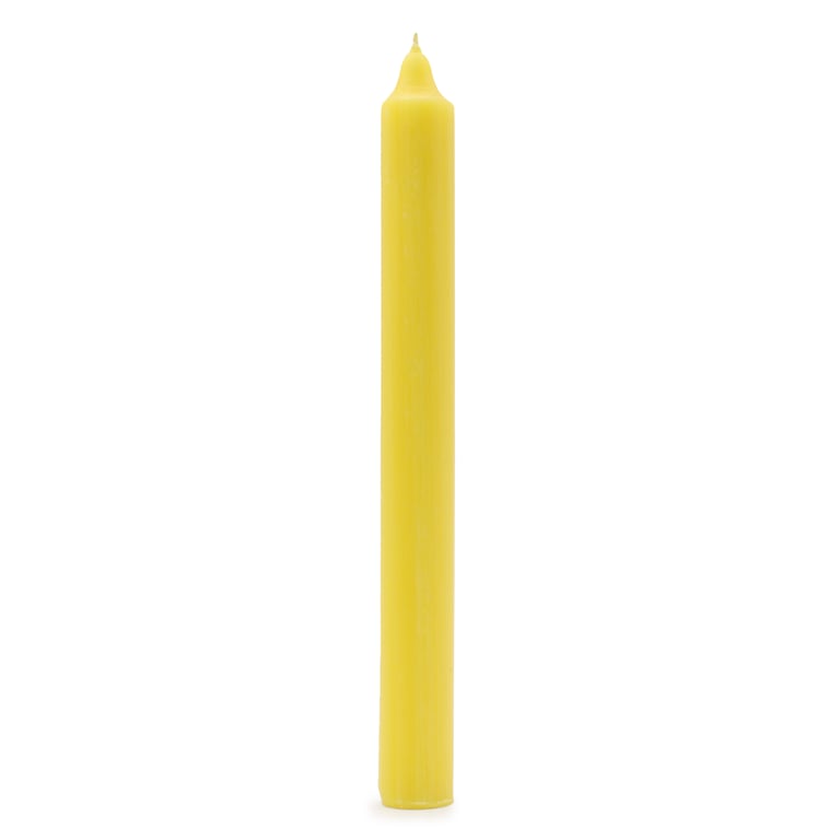 Rustic Lemon Solid Color Dinner Candles - Pack of 5, Perfect Home Decor Lighting