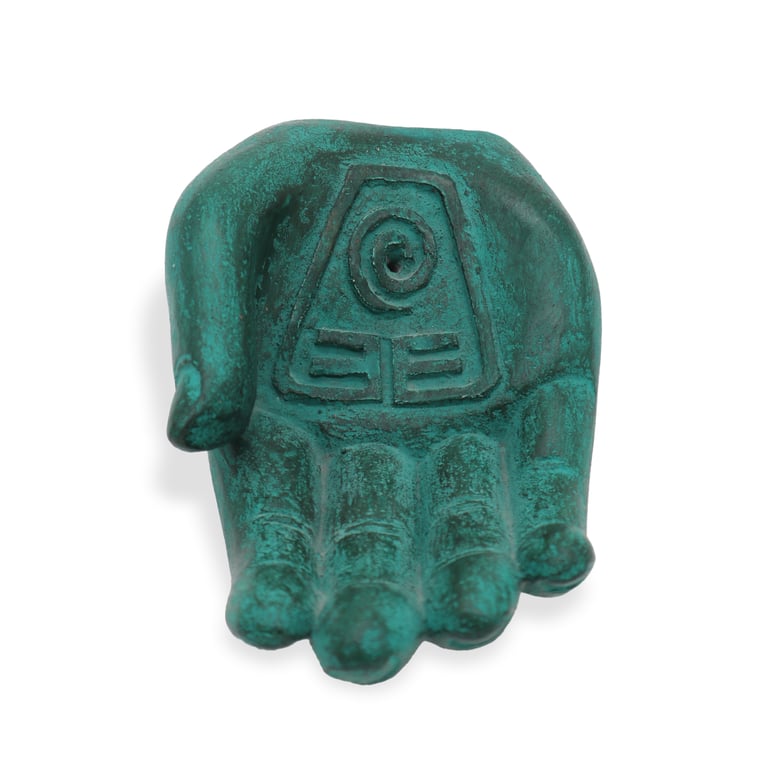 Hand Earth Protect Incense Burner - Eco-Friendly Green Holder