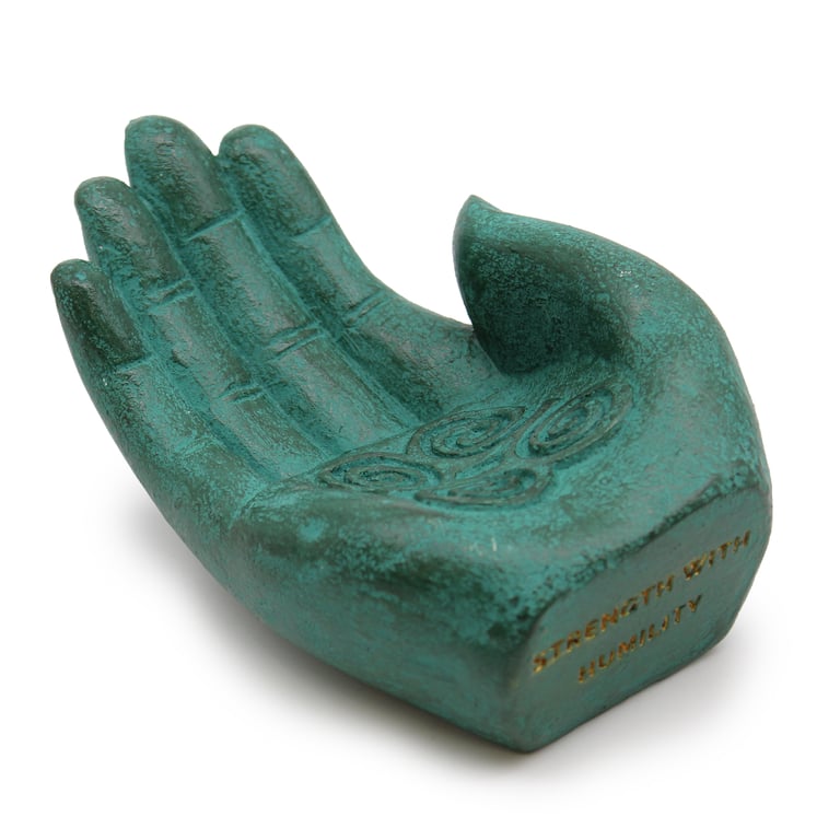 Handcrafted Green Incense Burner Holder for Strength and Meditation