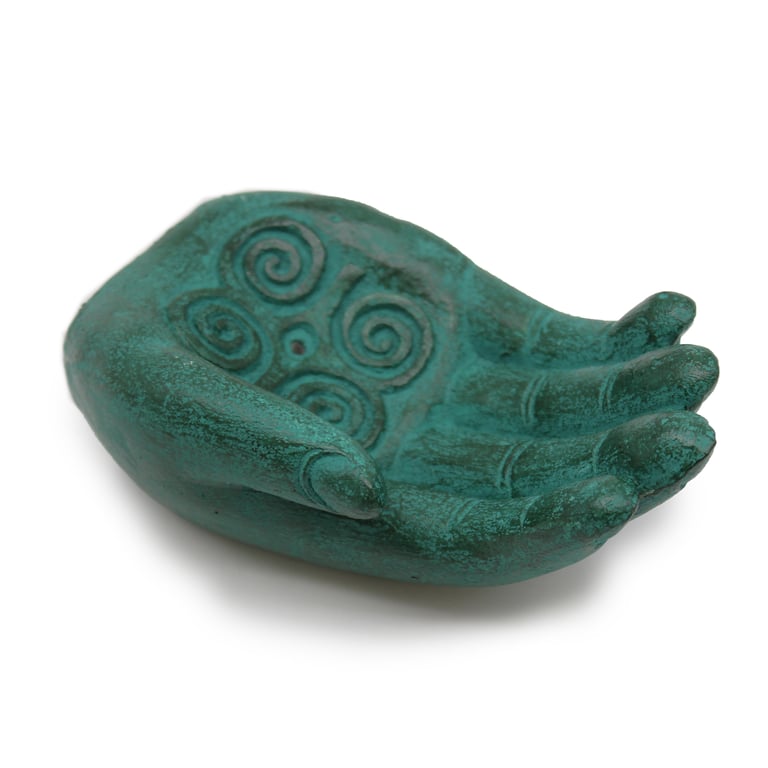 Handcrafted Green Incense Burner Holder for Strength and Meditation